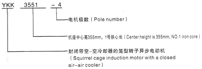 YKK系列(H355-1000)高压YE2-280M-8三相异步电机西安泰富西玛电机型号说明